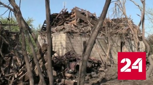 В Донецке снаряд ВСУ взорвался рядом с остановкой автобуса - Россия 24 