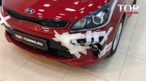 Kia Rio 4 установка молдингов Advance