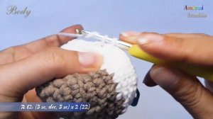 #076 | Panda Bear Amigurumi Easy Tutorial (1/4) | How To Crochet We Bare Bear | @AmivuiStudio