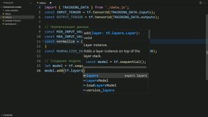 Практика построения модели машинного обучения с помощью TensorFlow.js