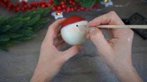 Елочный шарик Дед мороз / ЕЛОЧНАЯ ИГРУШКА своими руками.