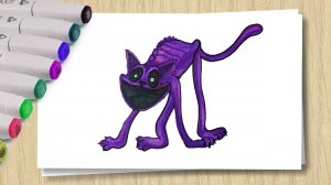 Как нарисовать Кот-Дремот Поппи Плэйтайм_ How to draw Catnap - Poppy Playtime Chapte 3