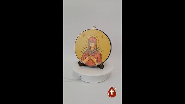Богородица Семистрельная Круглая икона на дереве диаметр 12 х 1,5 см, арт К003 2 смотреть онлайн