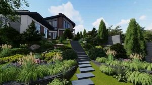 Участок на склоне. Ландшафтный дизайн