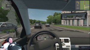 БЫДЛО ТАКСИСТ ШПАРИТ ПО ВСТРЕЧКЕ НА СТАРОЙ ПРИОРЕ - CITY CAR DRIVING + РУЛЬ