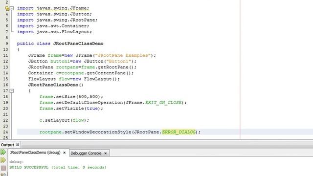 Java Programming Tutorial -JRootPane-7- public static final int ERROR_DIALOG смотреть онлайн