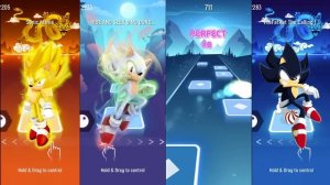 Super Sonic - Hyper Sonic - Blue Super Sonic - Dark Sonic - Tiles Hop Edm