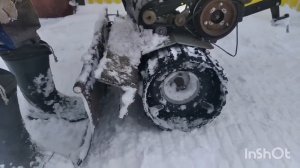Снегоуборщик своими руками. Обзор. Мотоблок с самодельной лопатой.