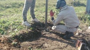 Забор на винтовых сваях/ Монтаж свай/Из Москвы в Сибирь