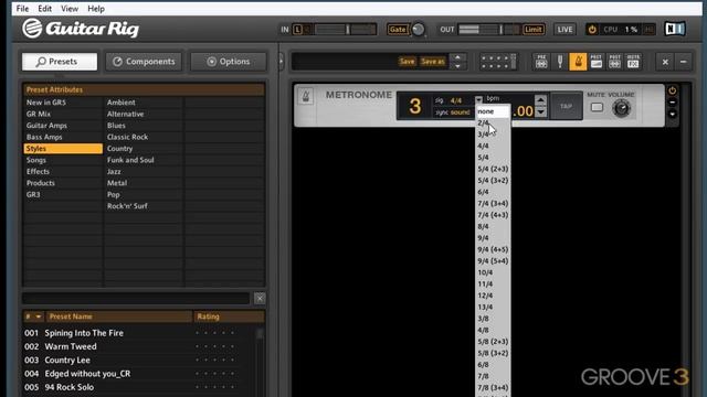 Fast Grooves: GUITAR RIG 5 Explained: Metronome смотреть онлайн