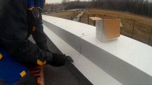 монтаж конька кровельного , парапетного .