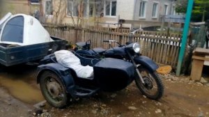 Мотоцикл Урал Тележкой. 400кг металла.