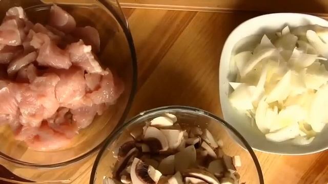 Полтавские галушки с мясом и грибами