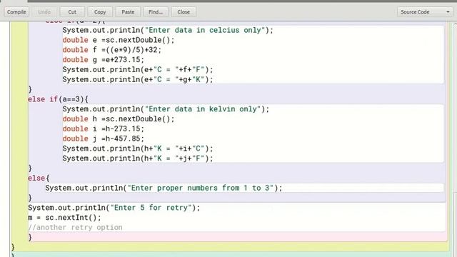 Simple temperature converter using Java. смотреть онлайн