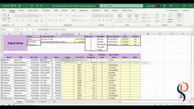 Exp19_Excel_Ch07_HOEAssessment_Employees | Exp19 Excel Ch07 HOE Employees | @MYITLABSolutions653