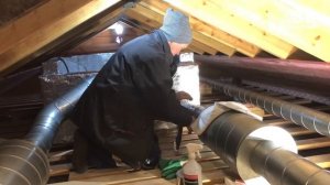 Установка рекуператора на холодном чердаке