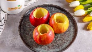 Запеченные яблоки с вишней