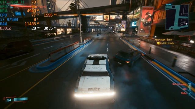 Cyberpunk 2077 GTX 1660 Ti - i7 9750H (Laptop) смотреть онлайн