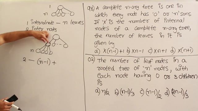 P and DS | Trees | Leaves in complete n array tree GATE 98 question | Ravindrababu Ravula смотреть онлайн