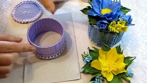 Мастер-Класс. Шкатулка из бобины от скотча. Цветы из фоамирана ручной работы. Готовимся к Празднику
