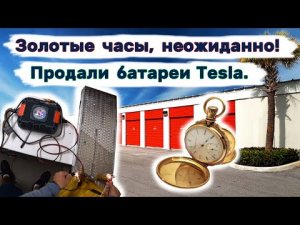 А часы оказались золотые, продали батареи Тесла. Склад за $20 на аукционе.