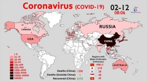 Corona Virus COVID-19 Map Time Lapse with Data from World