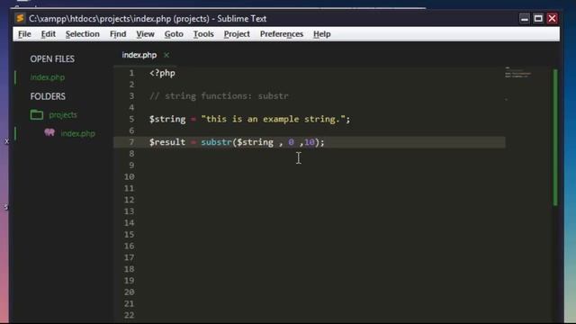PHP Hindi Tutorial - 033 - String Functions : substr