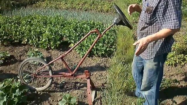 Самодельный культиватор со старого велосипеда и остатков металлолома.  Сборка своими руками! смотреть онлайн