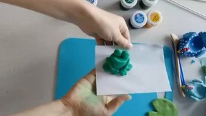 Лепим лягушку на кувшинке из соленого теста. Как лепить из теста.