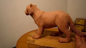 Как слепить Снежного Барса из пластилина,часть 2.
