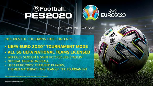 АНОНС DLC c UEFA EURO 2020 для eFootball PES 2020