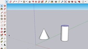 Рисование конуса и цилиндра в SketchUp