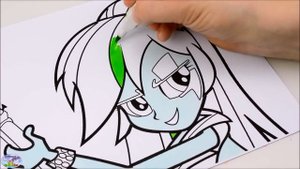 My Little Pony Equestria Girls Coloring Book Rainbow Dash Surprise Egg and Toy Collector SETC