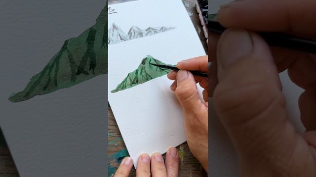 How to paint watercolor mountains 3 ways for beginners