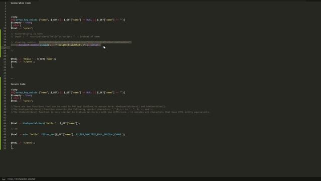 Reflected Cross Site Scripting PHP Code Review [24]