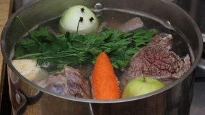 Суп и основное блюдо из говядины