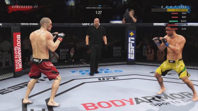 GOAT1099 Defends Title Versus RomeroXVII's 3.5 Star Fighter on Ranked ! - UFC 4 смотреть онлайн