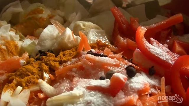 Капуста, маринованная с перцем и куркумой