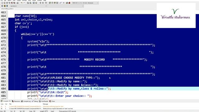 ONLINE SCHOOL BILLING SYSTEM IN C | MINI PROJECT IN C LANGUAGE | CREATE BILLING IN DEV C++