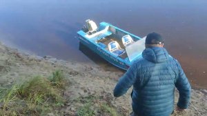 Вихрь 30 "Дедушка" Микропроцессорное зажигание, запуск мотора поздней осенью. За бортом -1°.