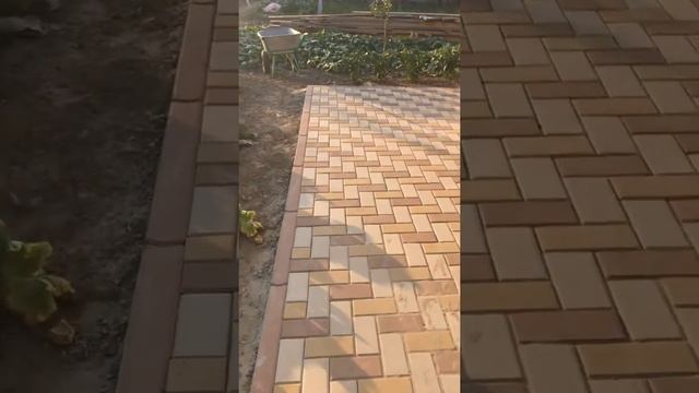 Укладка тротуарной плитки, вибро укладка тротуарной плитки