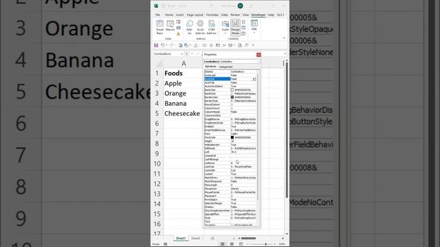 How to make a ComboBox (dropdown) in Excel