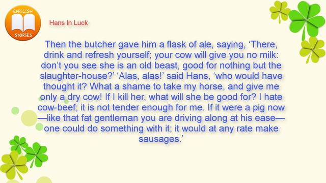 Learn English Through Story ⭐ Hans In Luck (Brothers Grimm)