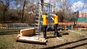 Сборка детского спортивного комплекса для дачи