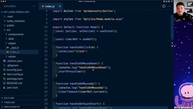 Detecting Long Press Gestures with JavaScript Events in React plus Custom React Hook