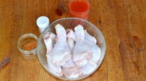Шашлык из курицы в томатном соке