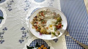 Похудение с большого веса. Удержание веса 1200ккал. Готовлю десерт ПП. Салат с рыбой.