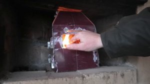 Самодельная складная печка щепочница.