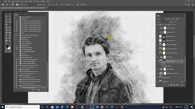 Modern Pencil Sketch Photoshop Action 2 смотреть онлайн
