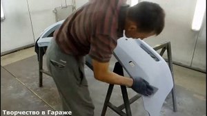 Покраска нового  бампера Тойота  Камри 40.